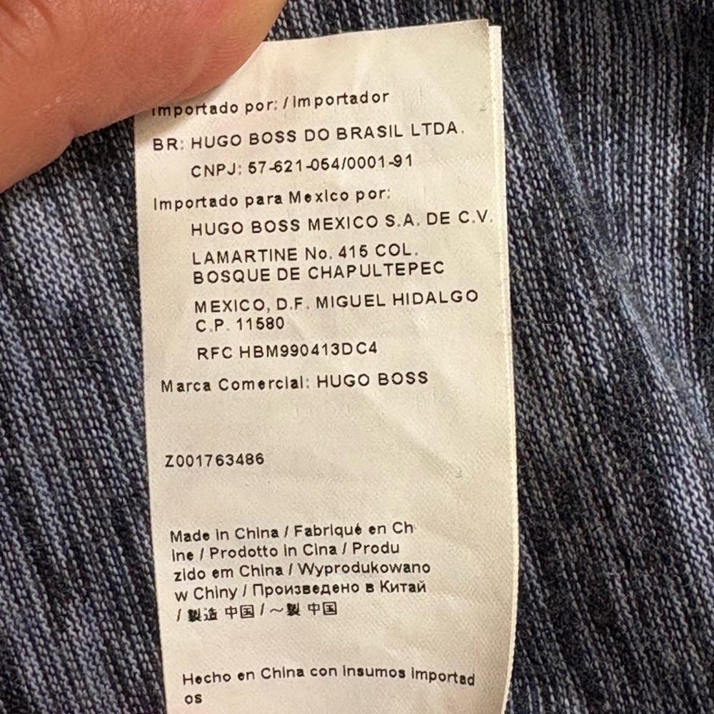 Hugo Boss Men's Textured Long Sleeve,Size M - Picture 7 of 8